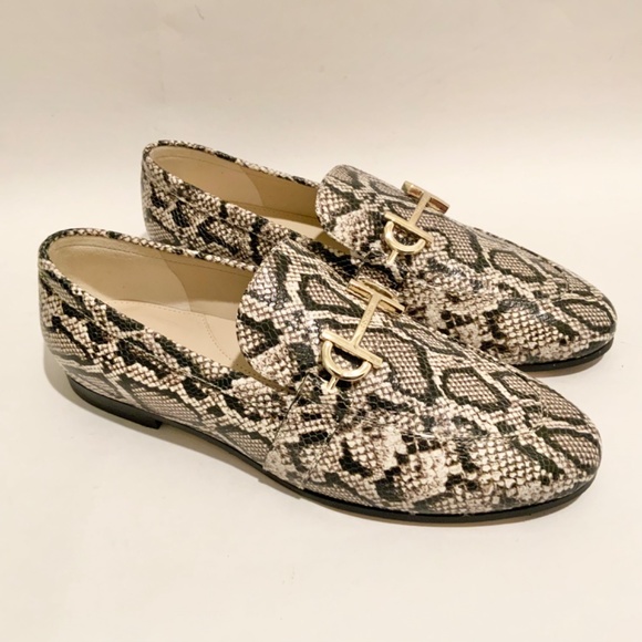 COLE HAAN Modern Classics Bit Loafer Python Rama Printed Leather Flat Shoes 9 - Picture 7 of 12
